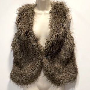 Faux Fur Vest, Size M